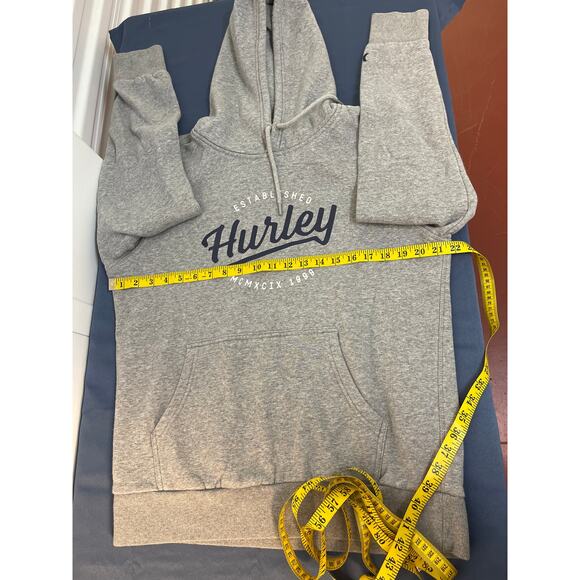 Hurley MCMXCIX 1999 Men’s Hoodie with Kangaroo Pocket Color Grey Size M - Picture 7 of 7